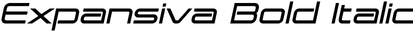 Expansiva Bold Italic font