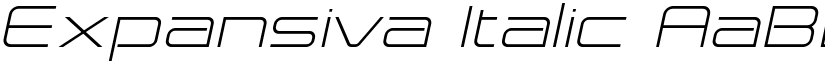 Expansiva Italic font