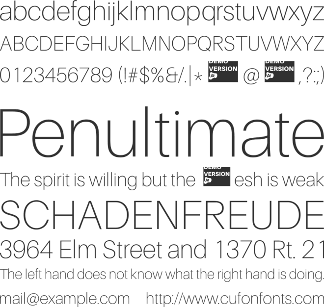 Finis Grotesk DEMO font preview