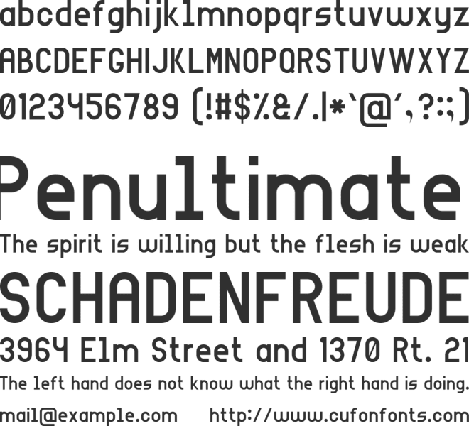 Arial Narrow 7 font preview