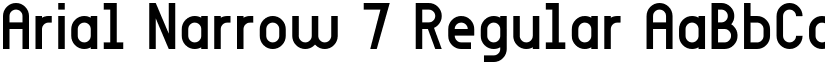 Arial Narrow 7 Regular font