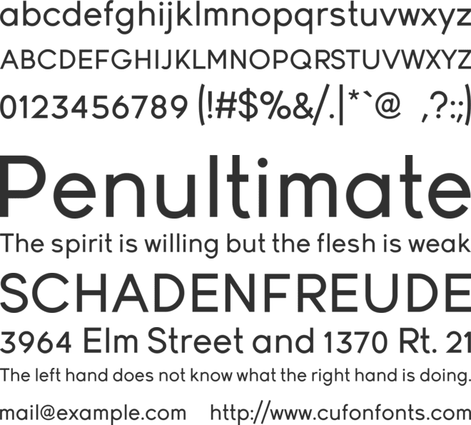 Young font preview