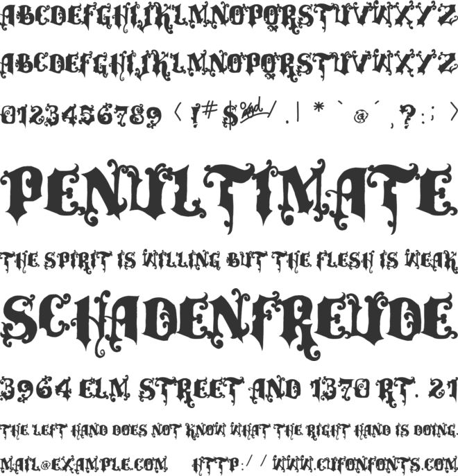 VTKS Alcalina font preview