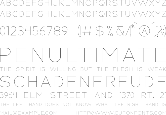 MODERNSPACE font preview