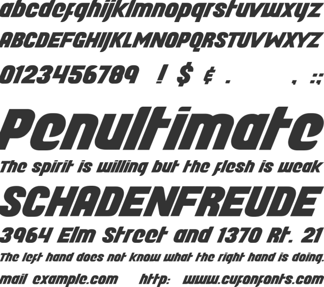 Longhaul font preview