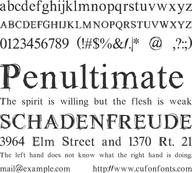 Maudlin Sketch font preview