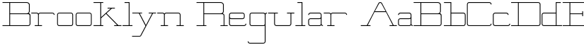 Brooklyn Regular font