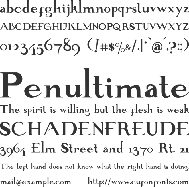 Majetto font preview