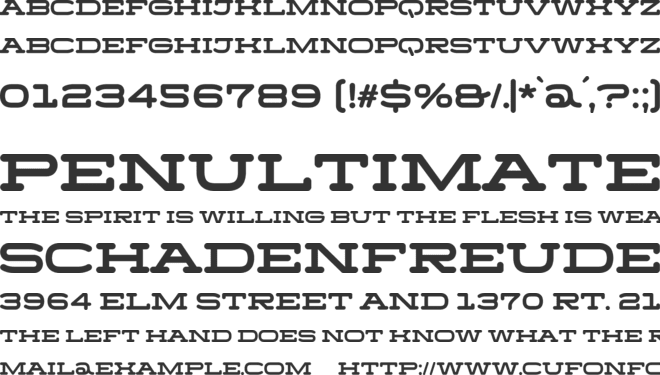 Menscho font preview