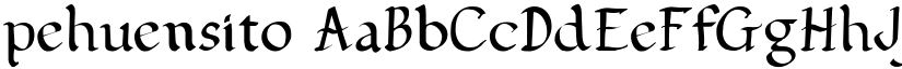 pehuensito font