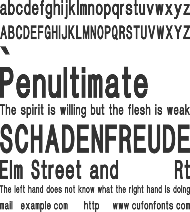 HALMAHERA SANS SERIF font preview