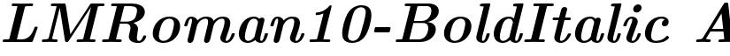 LMRoman10-BoldItalic font