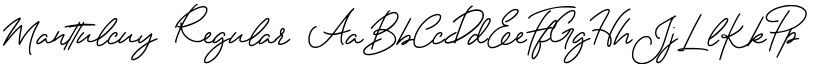 Manttulcuy Regular font