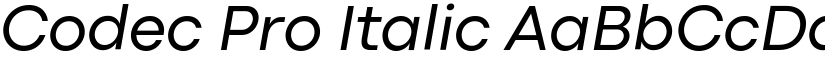 Codec Pro Italic font