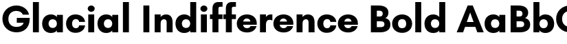 Glacial Indifference Bold font