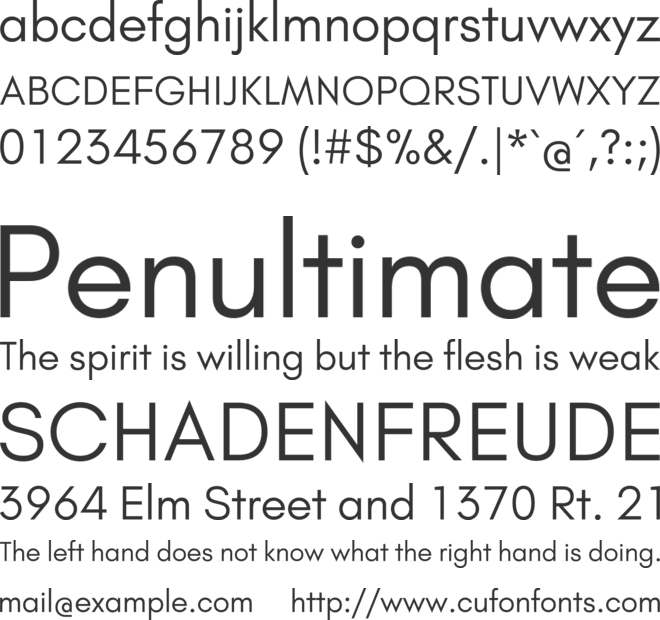 Glacial Indifference font preview