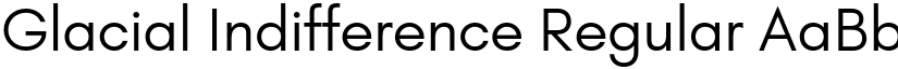 Glacial Indifference Regular font