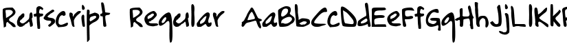Rufscript Regular font