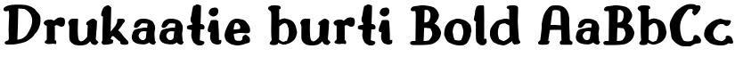 Drukaatie burti Bold font