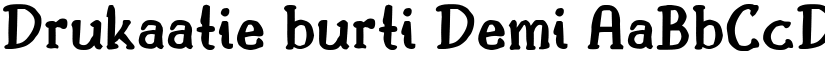 Drukaatie burti Demi font