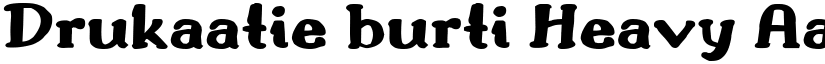 Drukaatie burti Heavy font