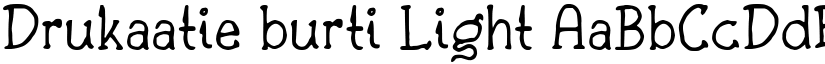 Drukaatie burti Light font