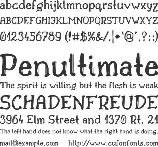 Drukaatie burti font preview