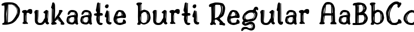 Drukaatie burti Regular font