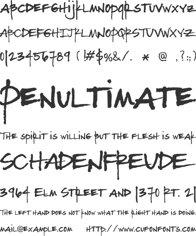 Dashley font preview