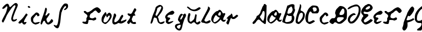 Nicks Font Regular font