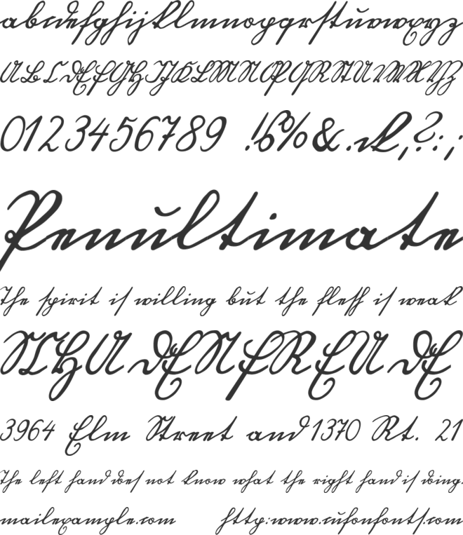 Blackletter Hand font preview