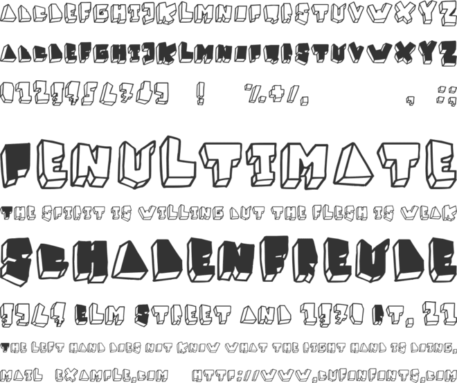 Balok-Balok Tak Sempurna font preview