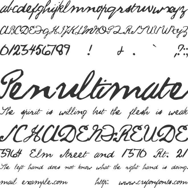 Saucy Jack font preview