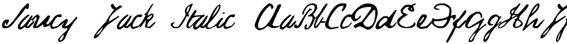 Saucy Jack Italic font