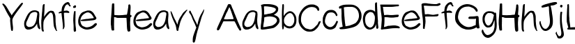 Yahfie Heavy font
