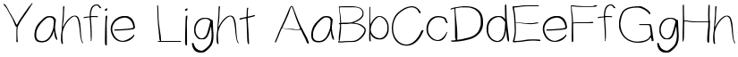 Yahfie Light font