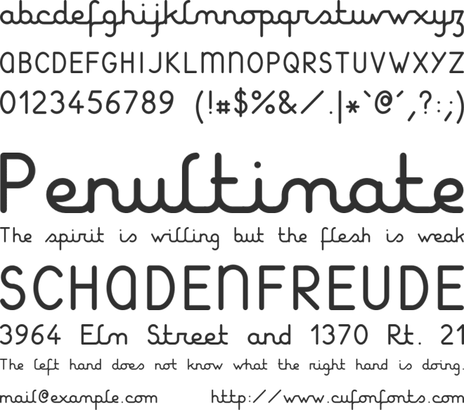 Aghja font preview