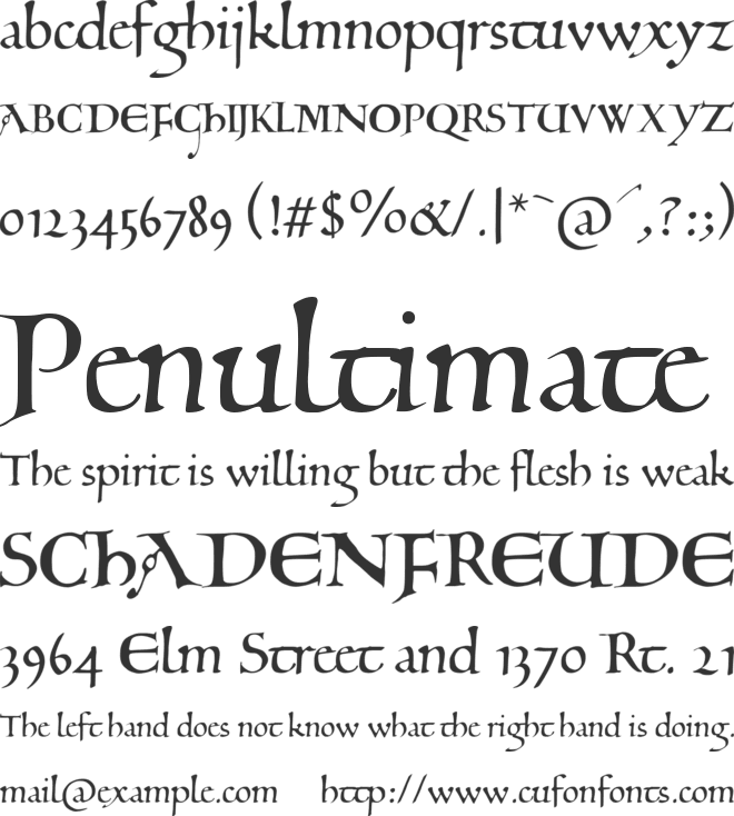 Eadui font preview