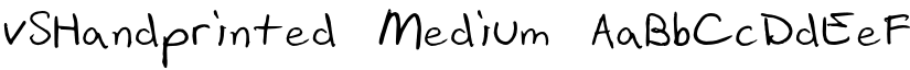 vSHandprinted Medium font
