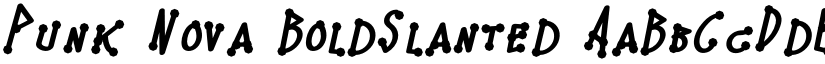 Punk Nova BoldSlanted font