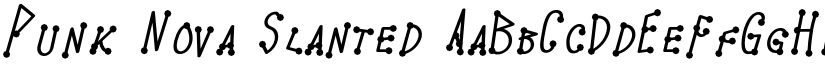 Punk Nova Slanted font