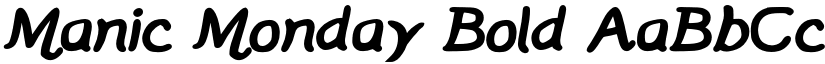 Manic Monday Bold font