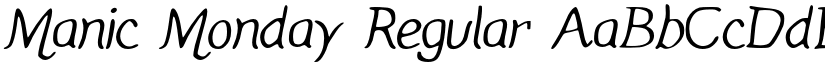 Manic Monday Regular font