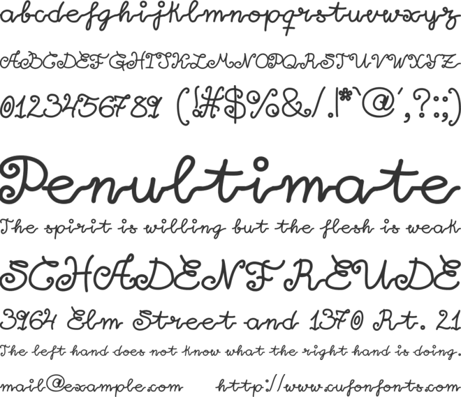 LittleLara font preview