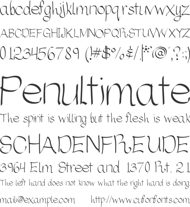 CCokerHand1 font preview