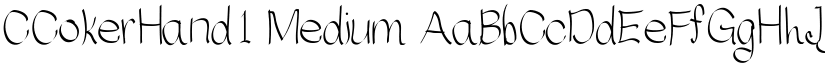 CCokerHand1 Medium font