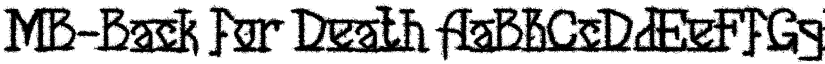 MB-Back for Death font