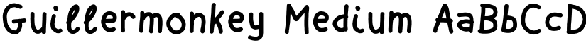 Guillermonkey Medium font