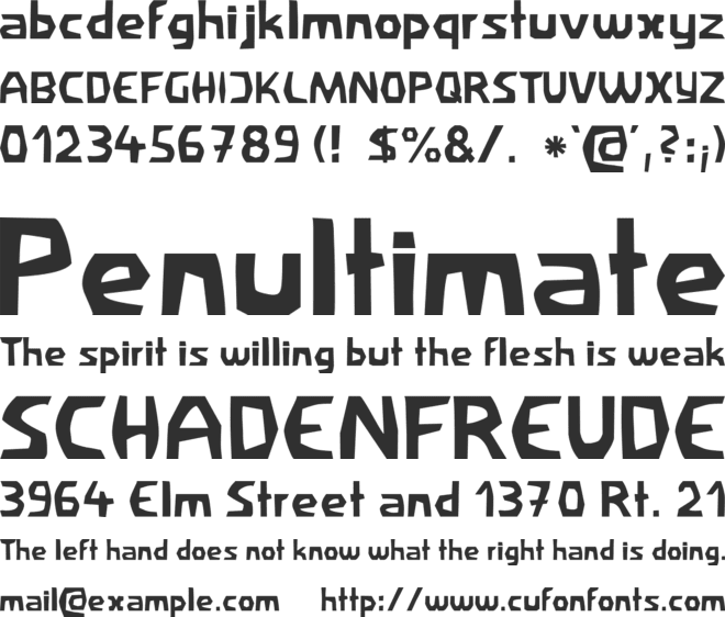 Filirator font preview