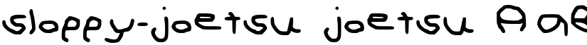 sloppy-joetsu joetsu font